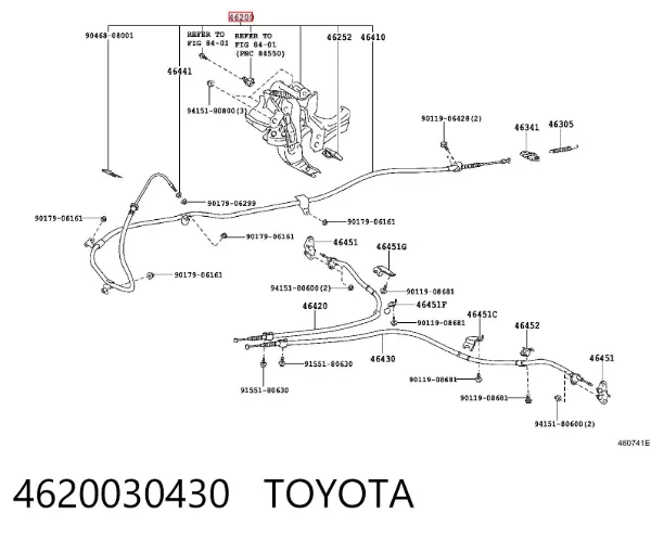 Рычаг ручного тормоза 4620030430 Toyota