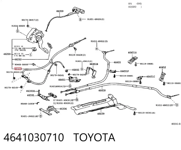 Трос ручника 4641030710 Toyota