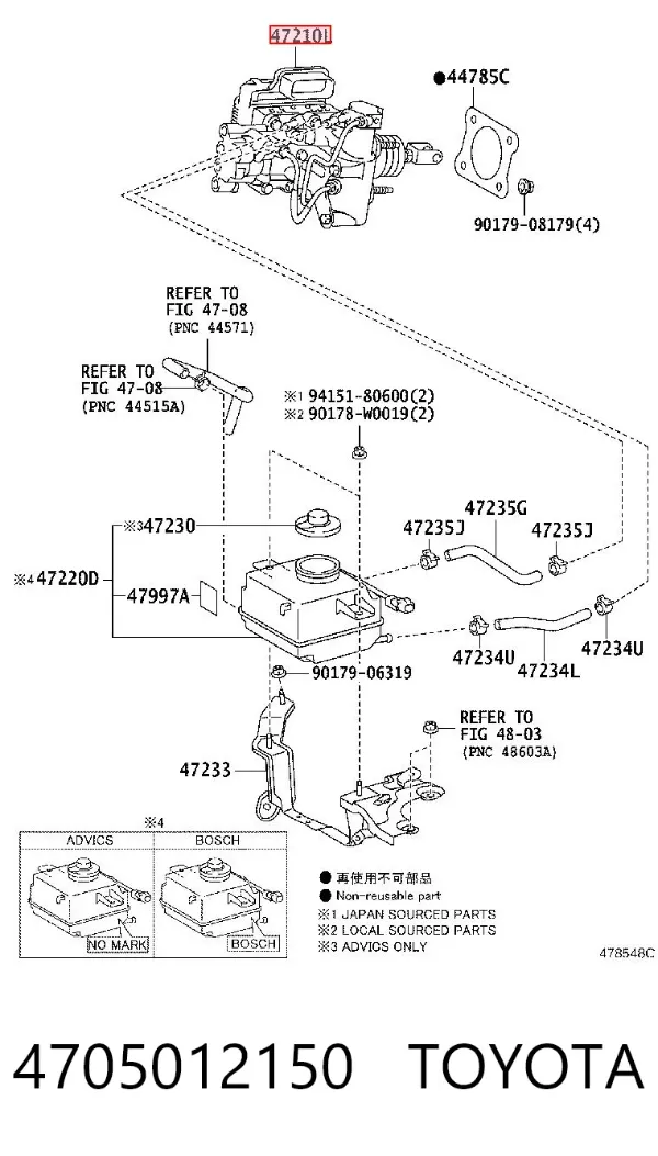  4705012150 Toyota