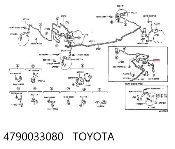 Регулятор давления тормозов 4790033080 Toyota