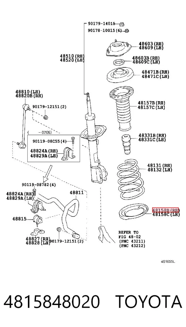 Проставка передней нижней пружины 4815848020 Toyota