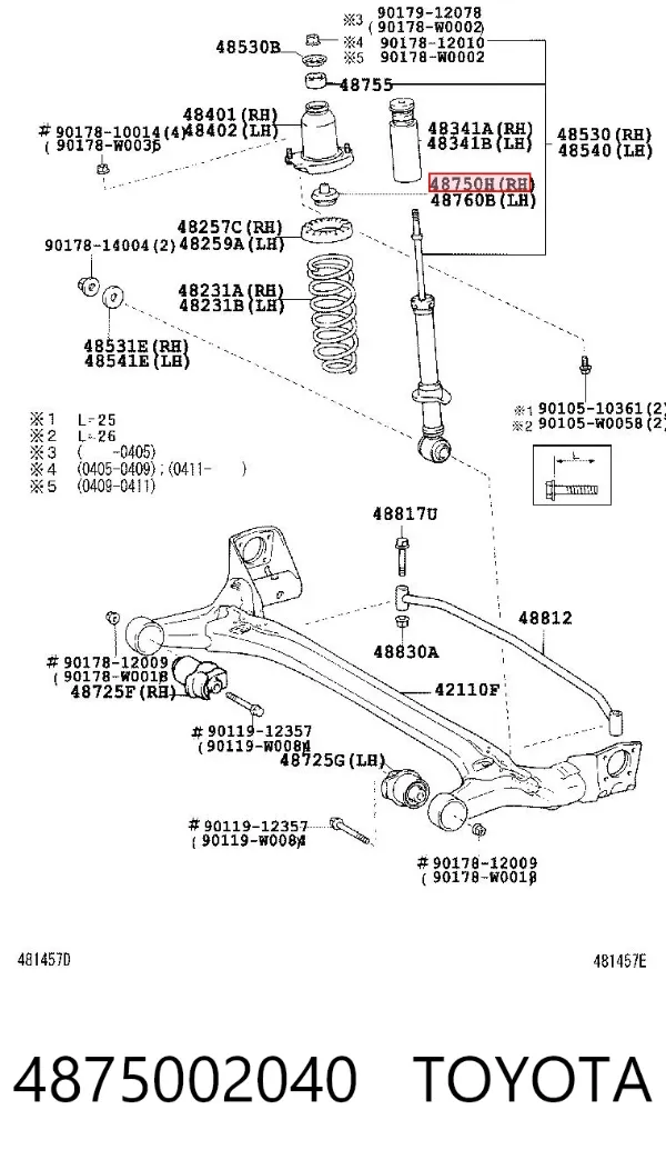 Втулка штока амортизатора заднего 4875002040 Toyota