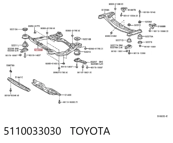 Подрамник передний 5110033030 Toyota