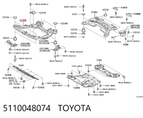 Подрамник передний 5110048074 Toyota