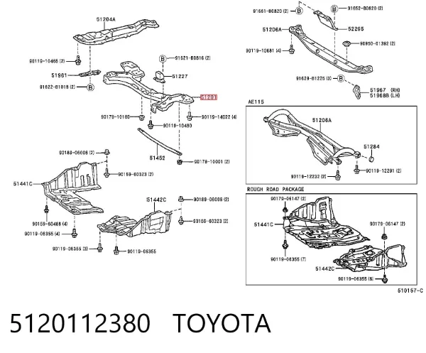 Подрамник передний Toyota Corolla 