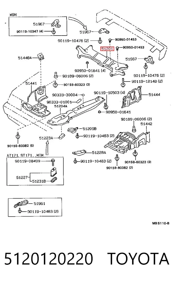 Подрамник передний Toyota Carina II