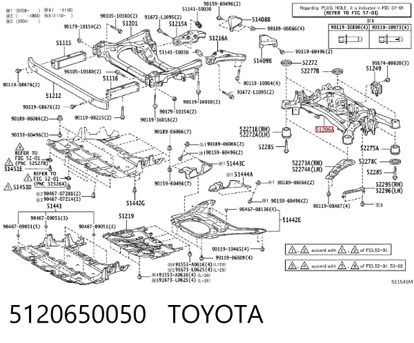 Подрамник задний Lexus LS 460/460L