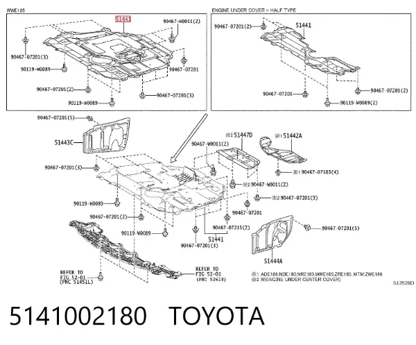 Защита двигателя Toyota Avensis III