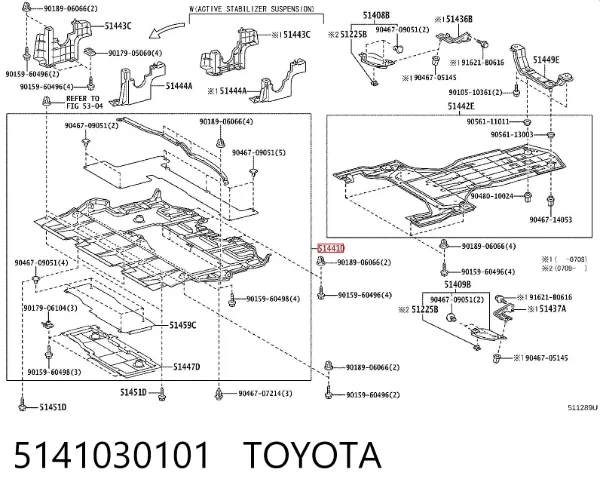 Защита двигателя 5141030101 Toyota