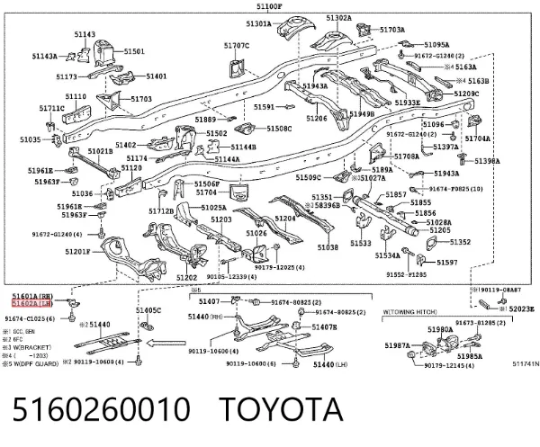  5160260010 Toyota