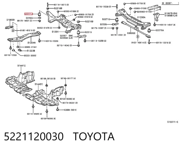 Сайлентблок 5221120030 Toyota