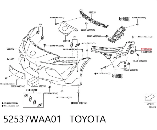  52537WAA01 Toyota