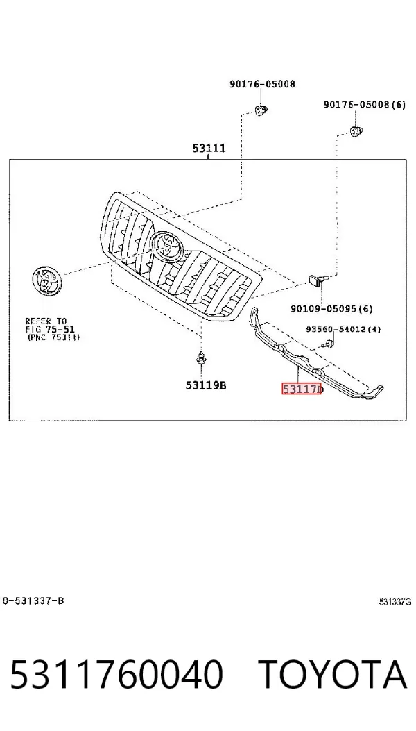  5311760040 Toyota