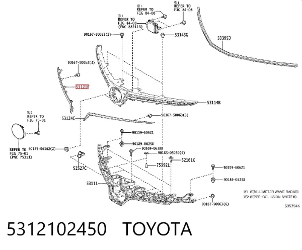 5312102450 Toyota