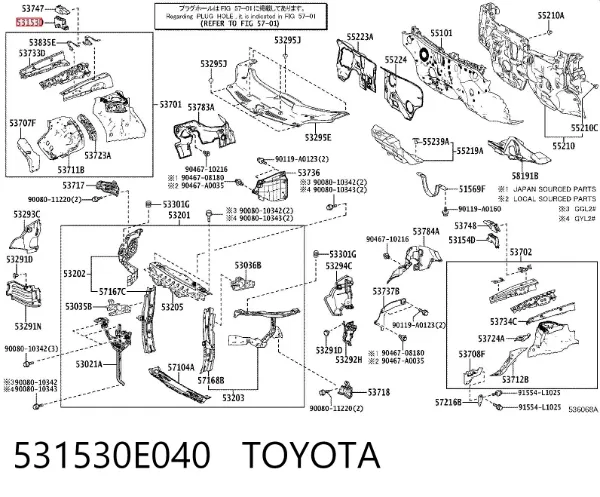  531530E040 Toyota