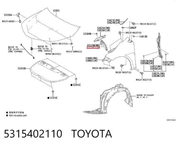  5315402110 Toyota