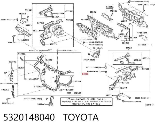 Рамка радиатора Lexus RX 300/330/350/400H