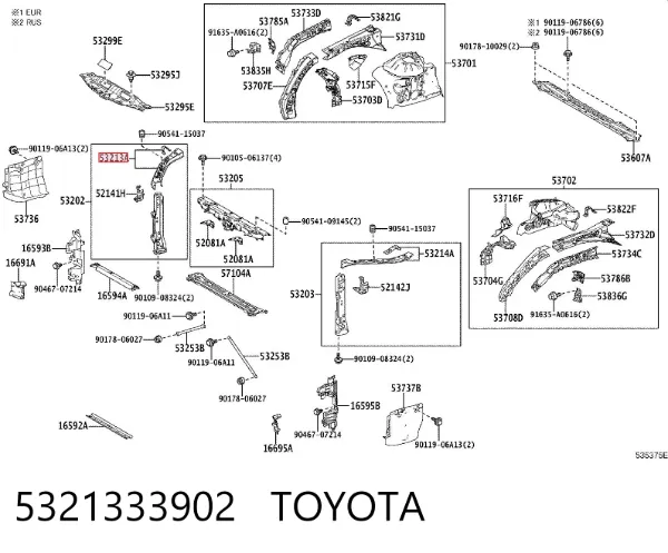  5321333902 Toyota