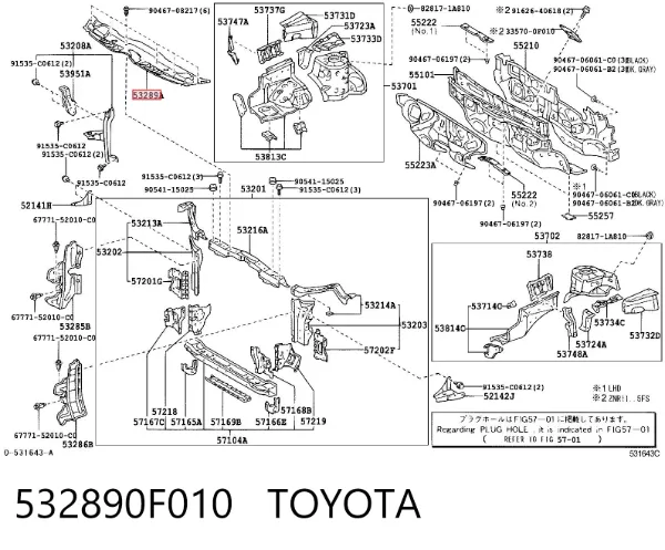  532890F010 Toyota