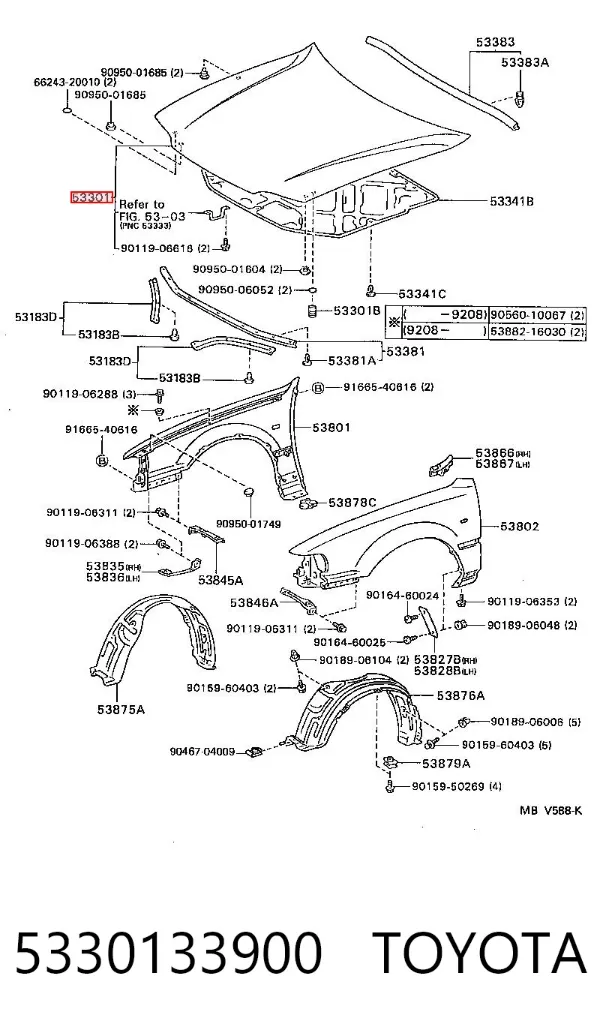 Капот 5330133900 Toyota