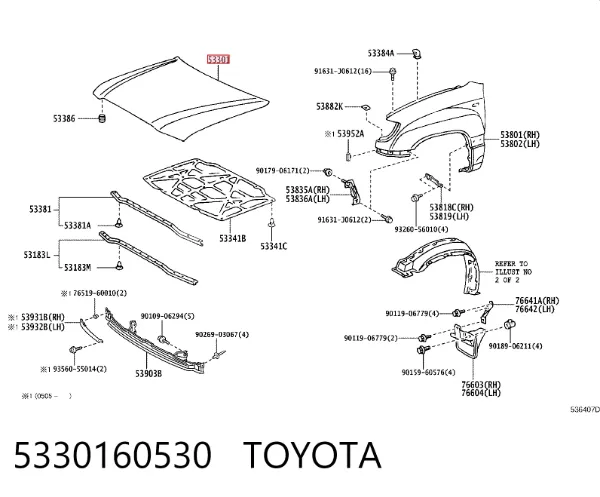 Капот 5330160530 Toyota