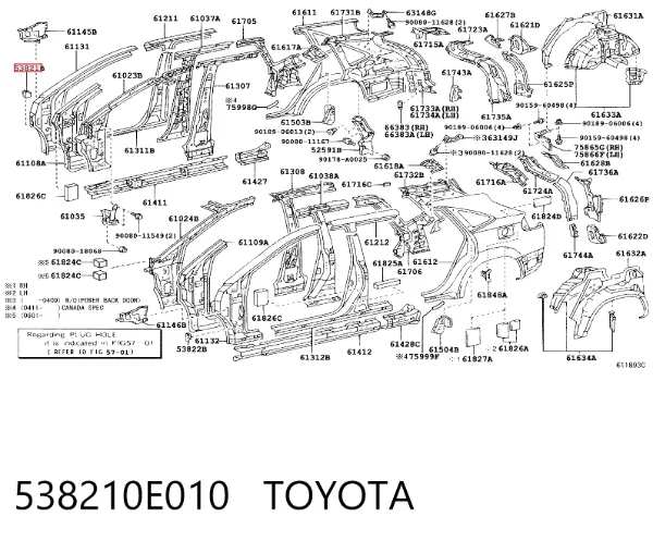  538210E010 Toyota
