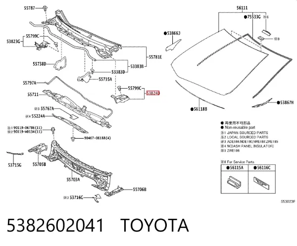  5382602041 Toyota