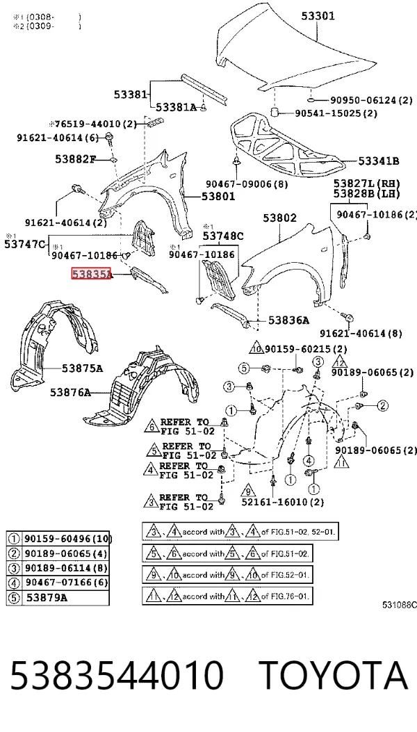  5383544010 Toyota