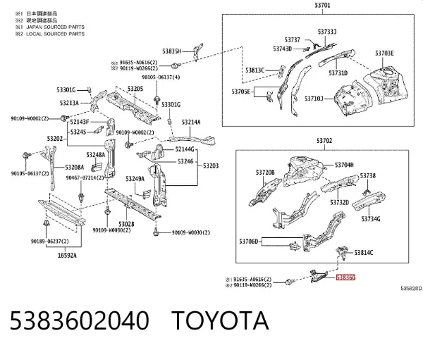 5383602040 Toyota
