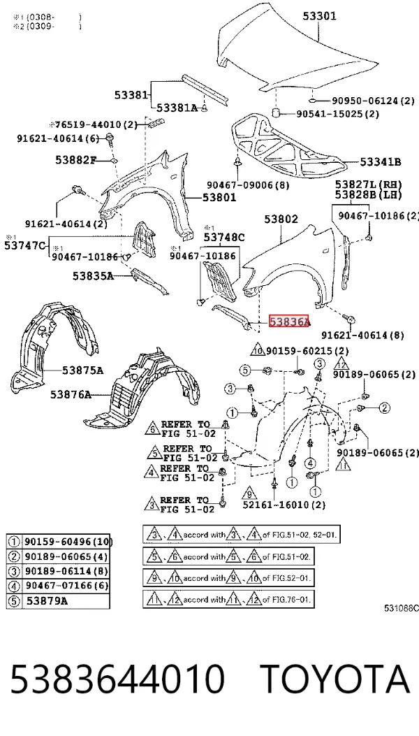  5383644010 Toyota
