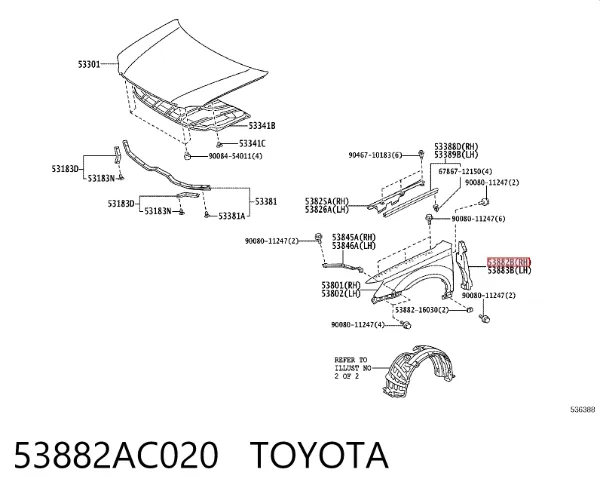  53882AC020 Toyota