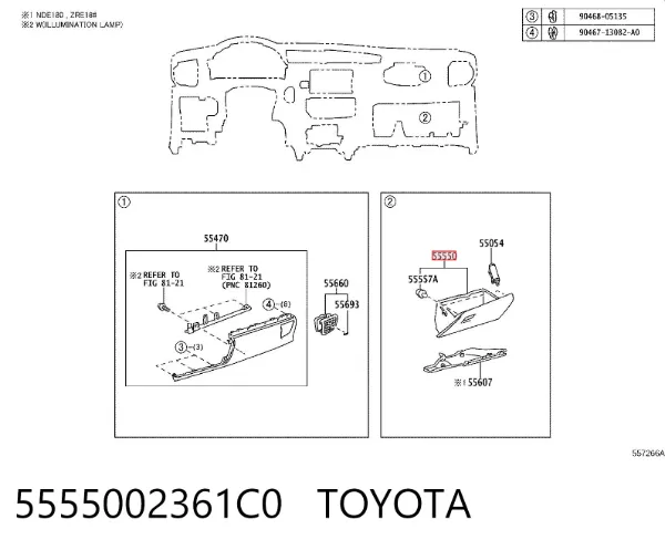  5555002361C0 Toyota