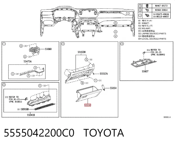  5555042200C0 Toyota