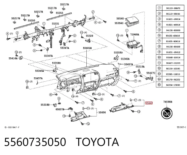  5560735050 Toyota
