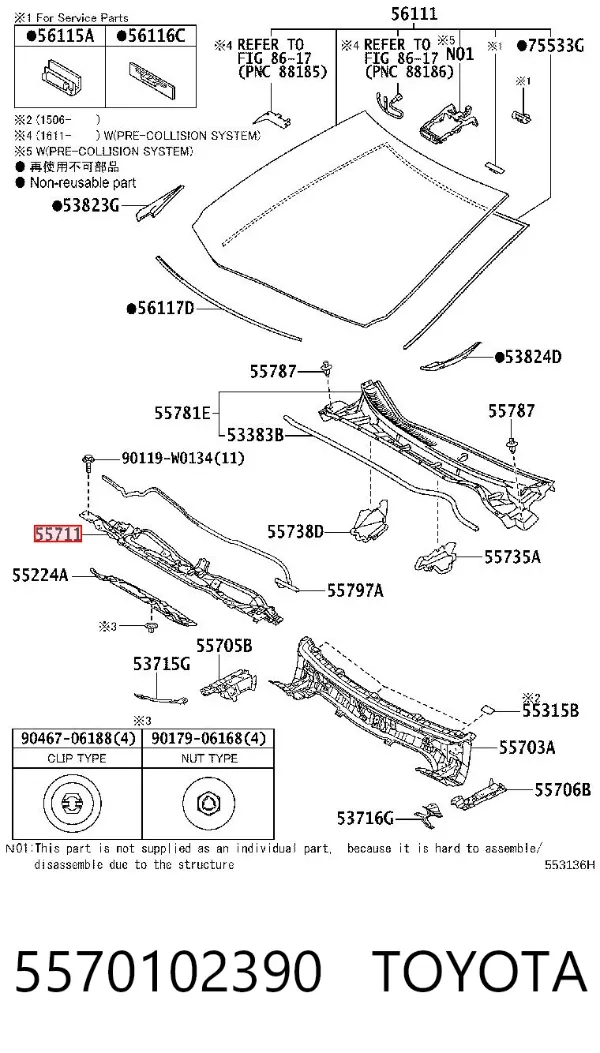  5570102390 Toyota