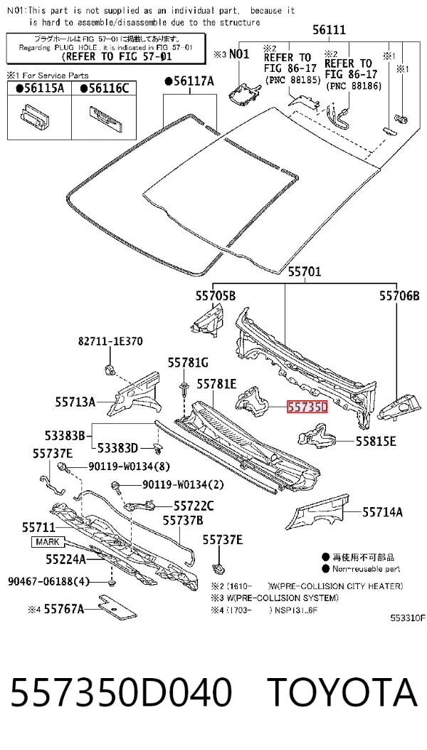  557350D040 Toyota