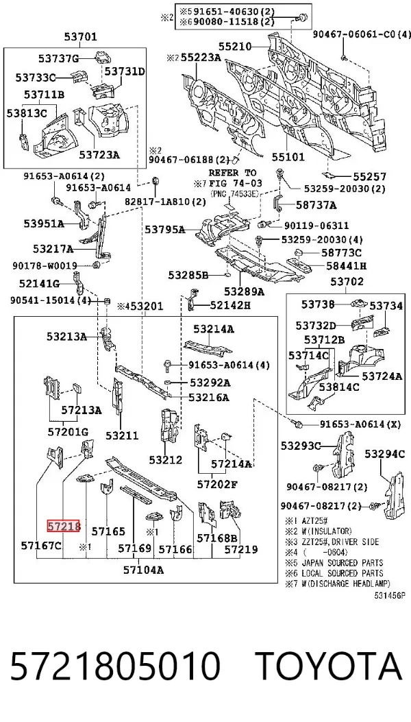  5721805010 Toyota
