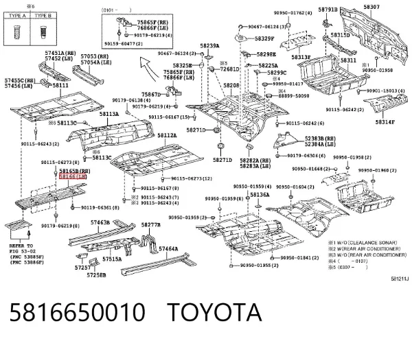  5816650010 Toyota