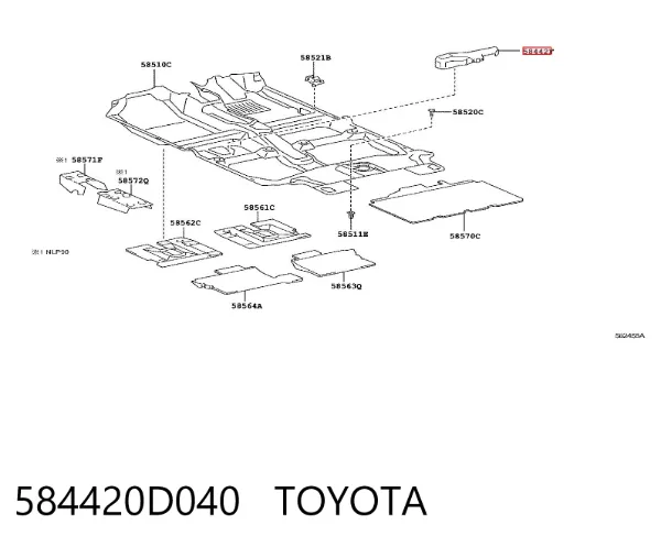  584420D040 Toyota
