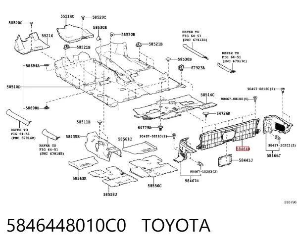  5846448010C0 Toyota