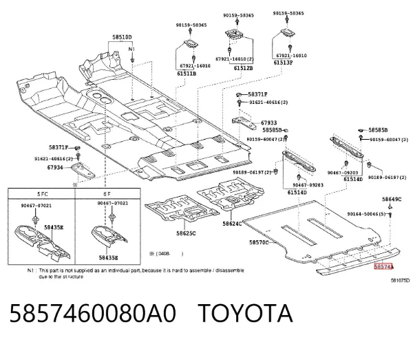 5857460080A0 Toyota