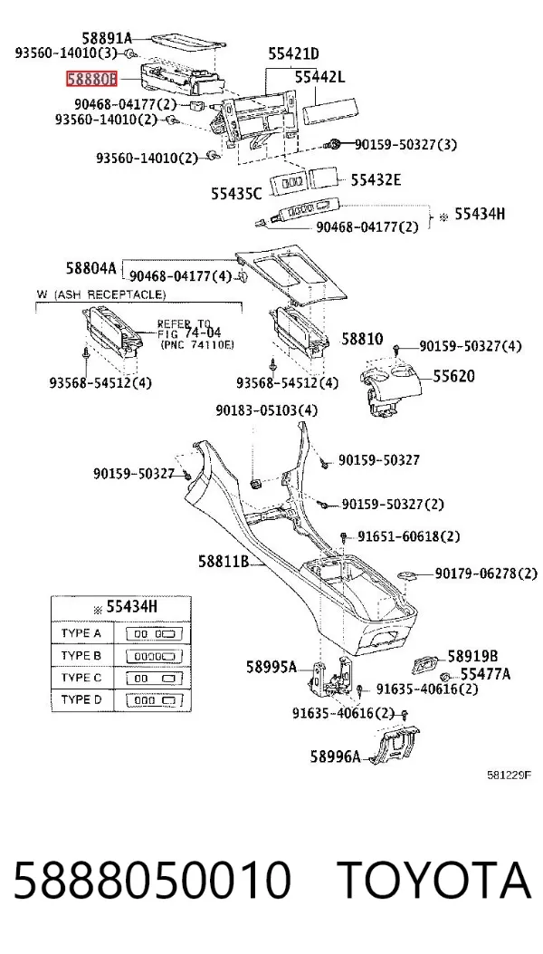  5888050010 Toyota