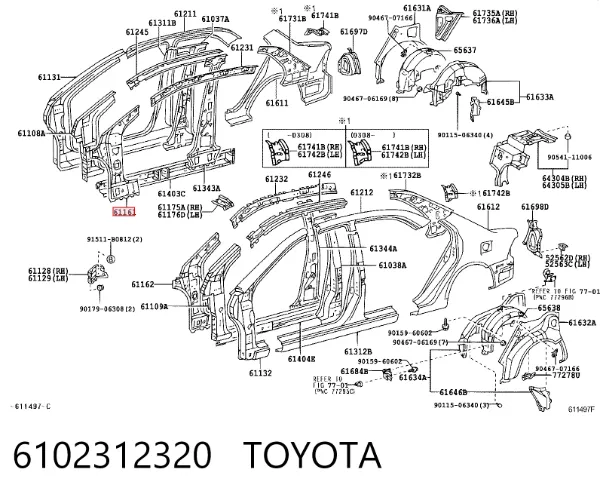  6102312320 Toyota
