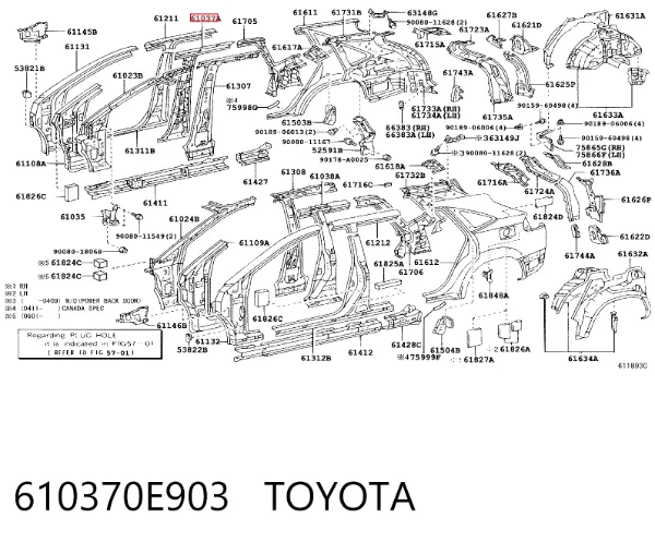 610370E903 Toyota