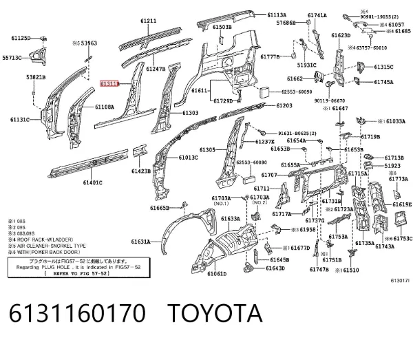  6131160170 Toyota