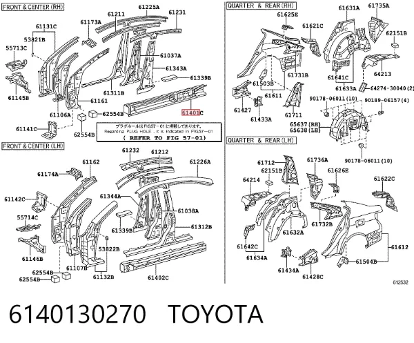 Порог внешний правый Lexus GS S19