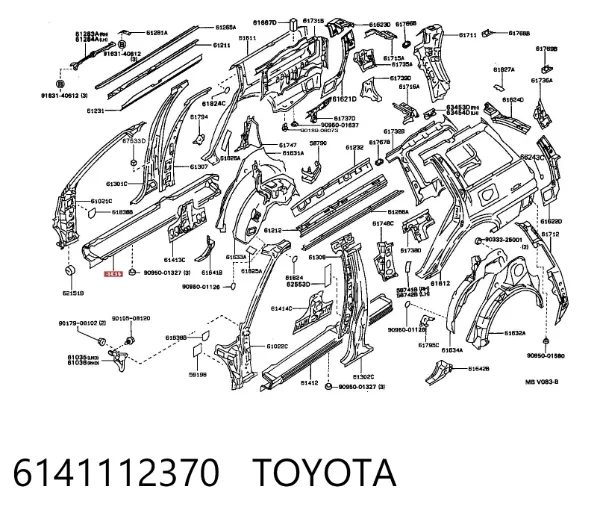 Порог внешний правый Toyota Corolla E9