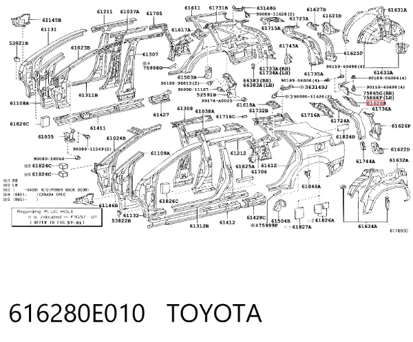  616280E010 Toyota