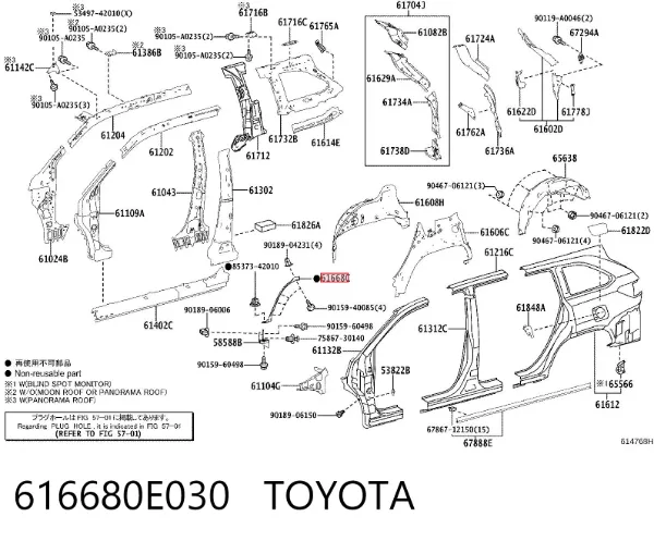  616680E030 Toyota