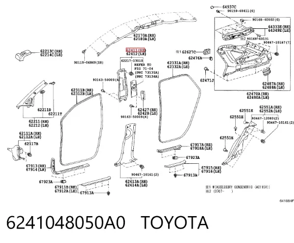  6241048050A0 Toyota
